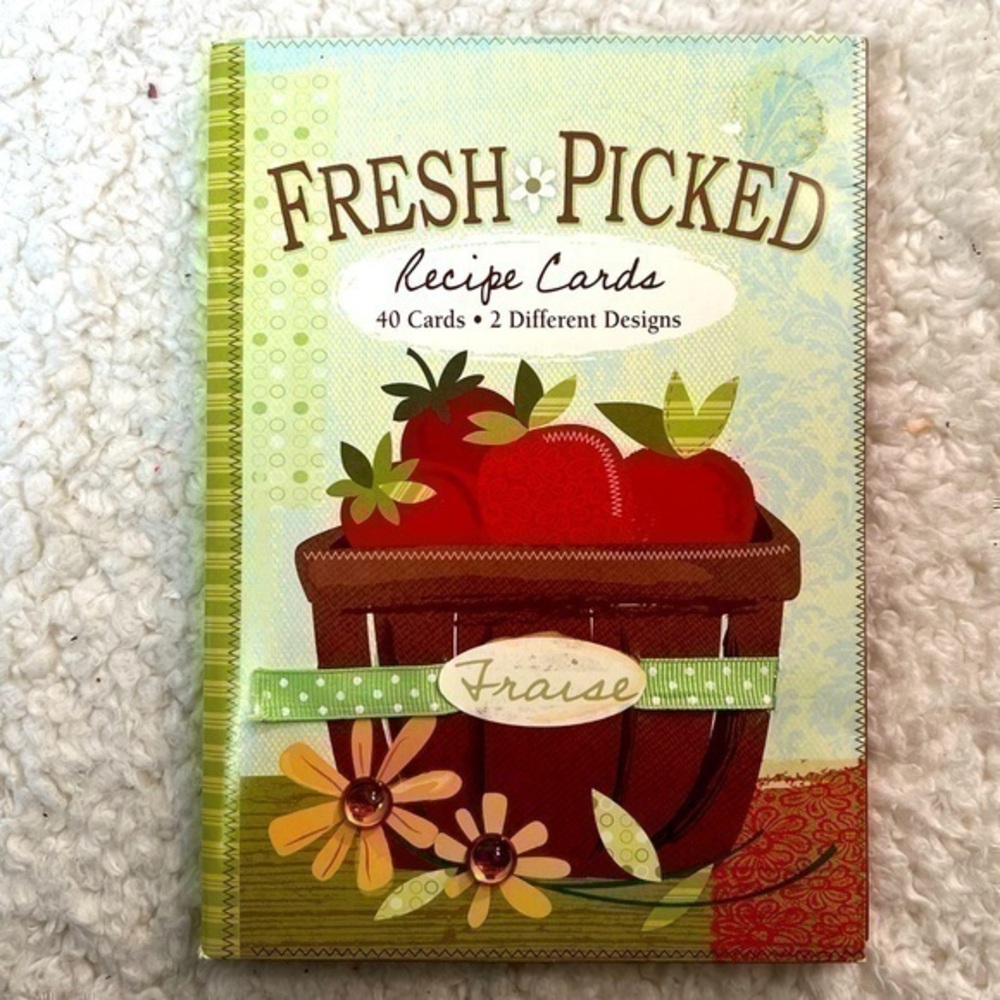 C.R. Gibson "Fresh Picked" Recipe Card Set of 40